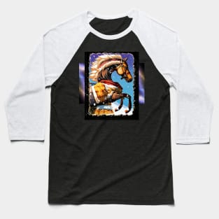 Jumping Horse Anime Baseball T-Shirt